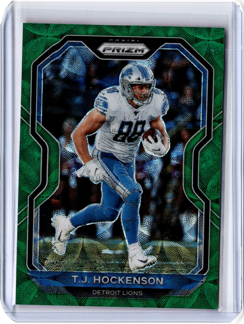 2020 Prizm Football T.J. HOCKENSON Green Scope Prizm 18/75-Cherry Collectables