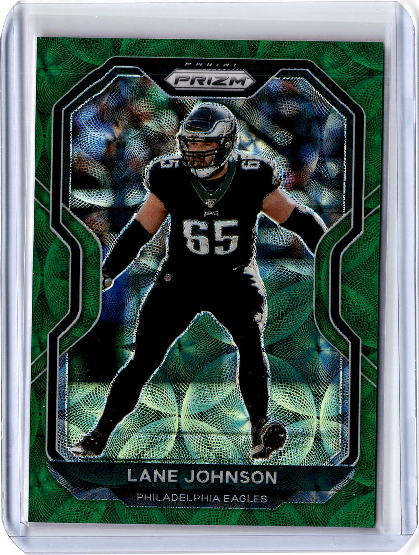 2020 Prizm Football LANE JOHNSON Green Scope Prizm 44/75-Cherry Collectables