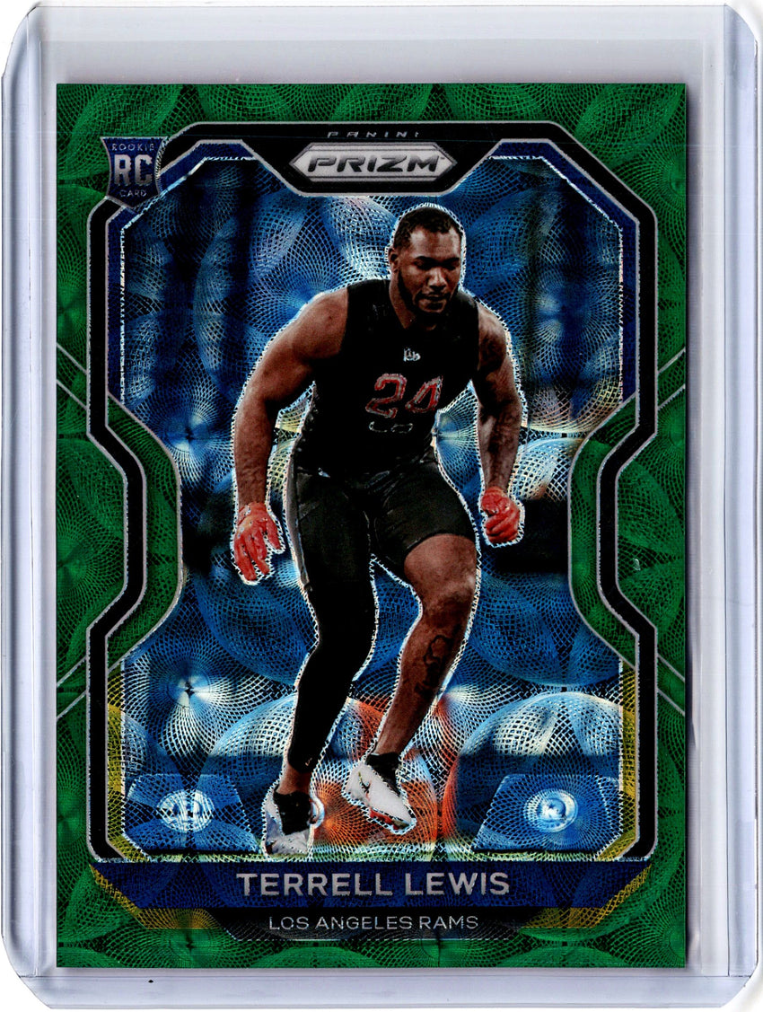 2020 Prizm Football TERRELL LEWIS Green Scope Rookie Prizm 64/75-Cherry Collectables