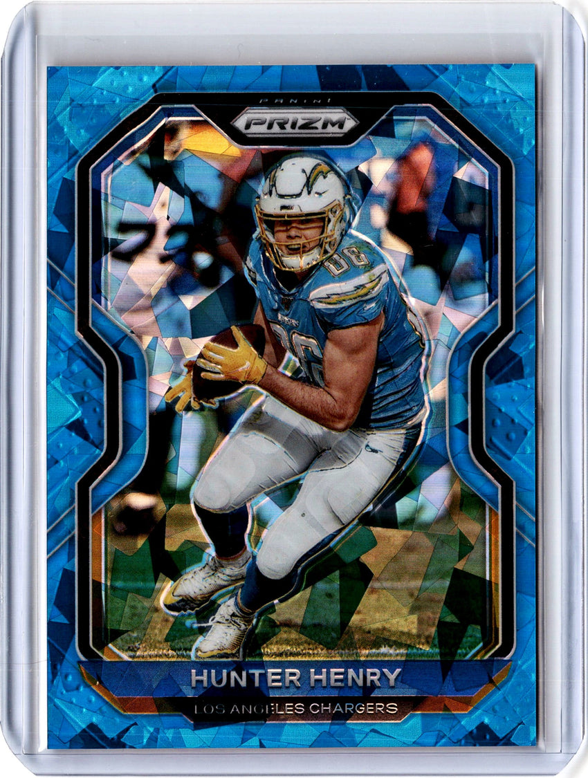2020 Prizm Football HUNTER HENRY Blue Ice Prizm 24/99-Cherry Collectables