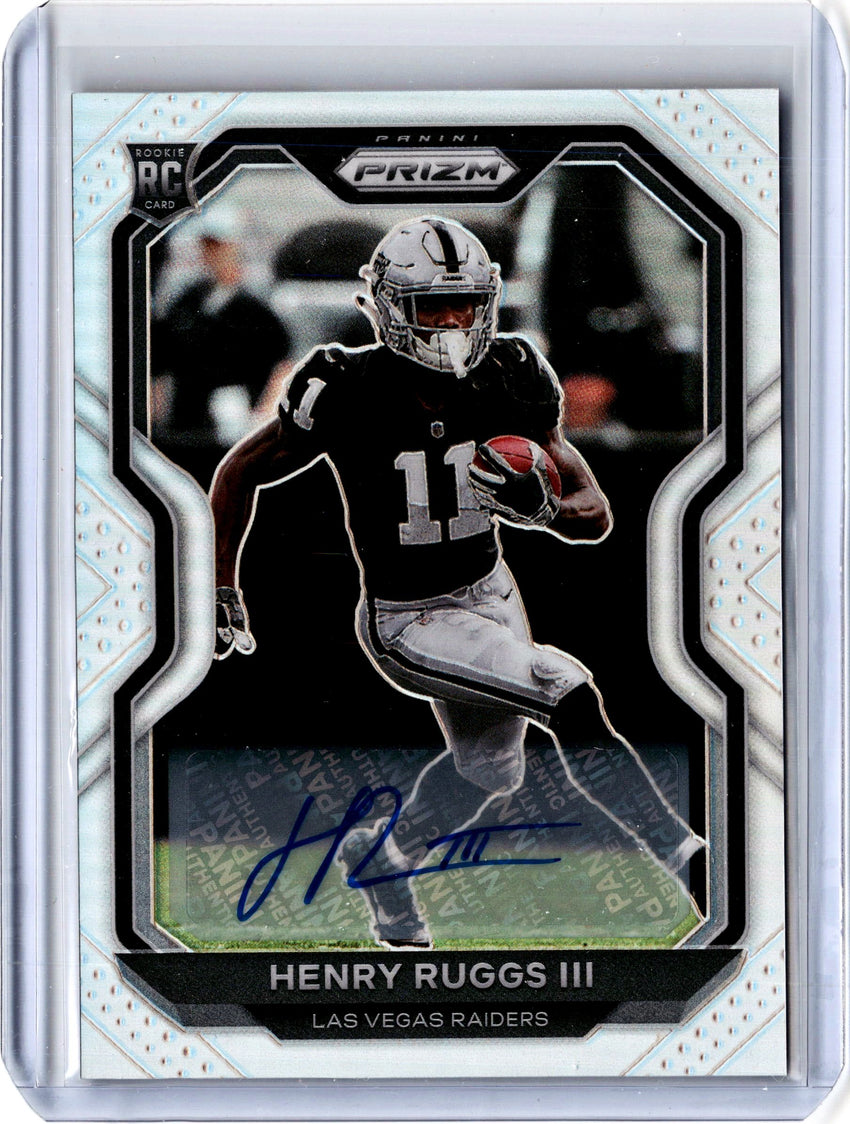 2020 Prizm Football HENRY RUGGS III Rookie Auto Silver Prizm #372-Cherry Collectables