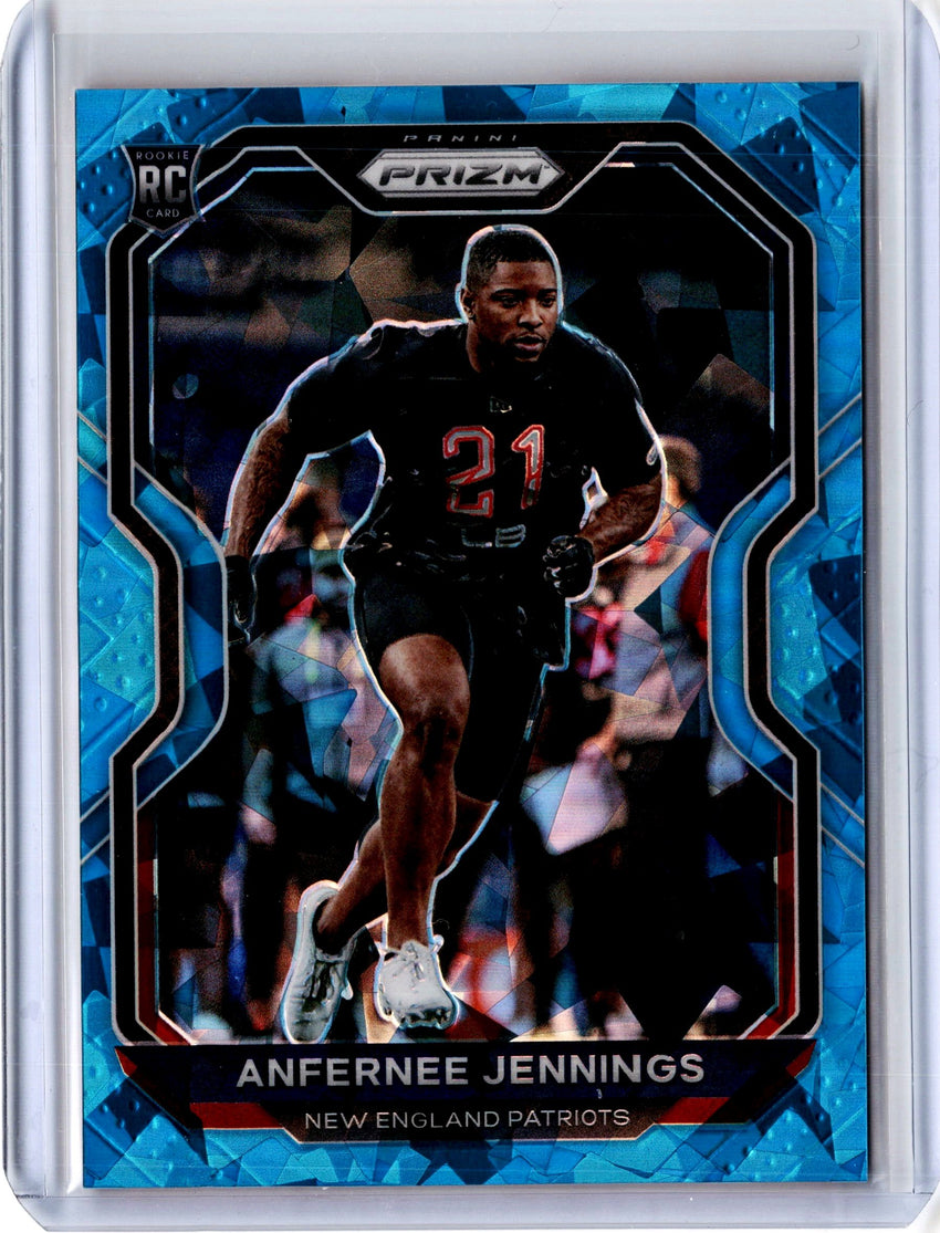 2020 Prizm Football ANFERNEE JENNINGS Blue Ice Rookie Prizm 18/99-Cherry Collectables