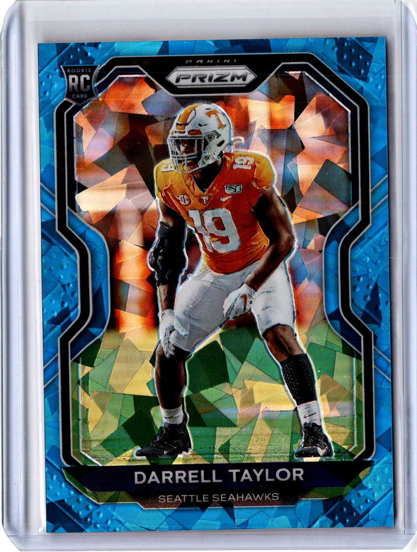2020 Prizm Football DARRELL TAYLOR Blue Ice Rookie Prizm 82/99-Cherry Collectables