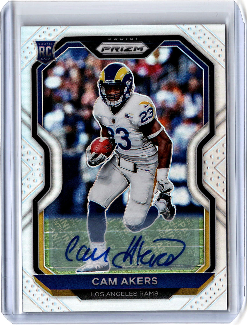 2020 Prizm Football CAM AKERS Rookie Auto Silver Prizm #376 (B)-Cherry Collectables