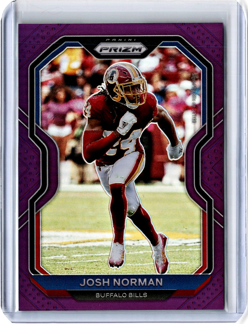 2020 Prizm Football JOSH NORMAN Purple Prizm 53/125-Cherry Collectables
