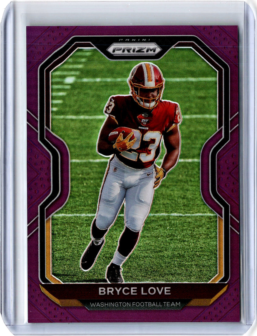 2020 Prizm Football BRYCE LOVE Purple Prizm 65/125-Cherry Collectables