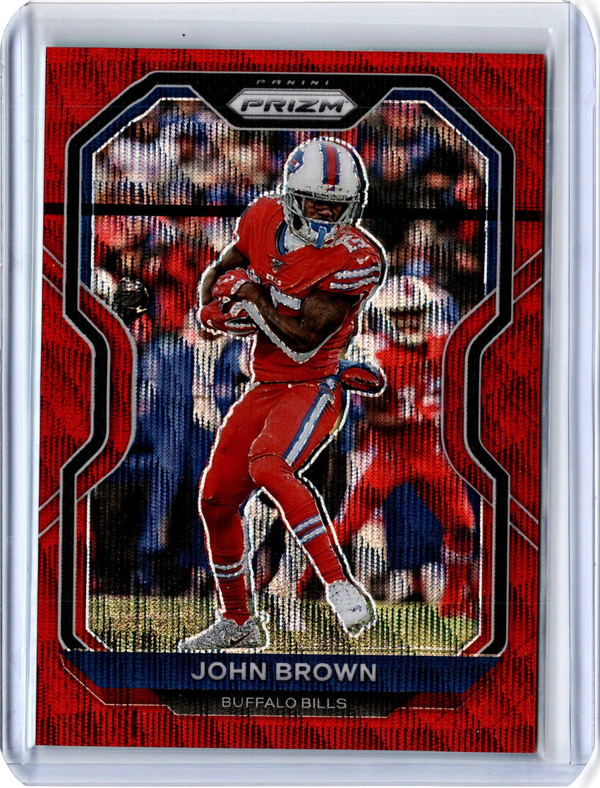 2020 Prizm Football JOHN BROWN Red Wave Prizm 13/149-Cherry Collectables