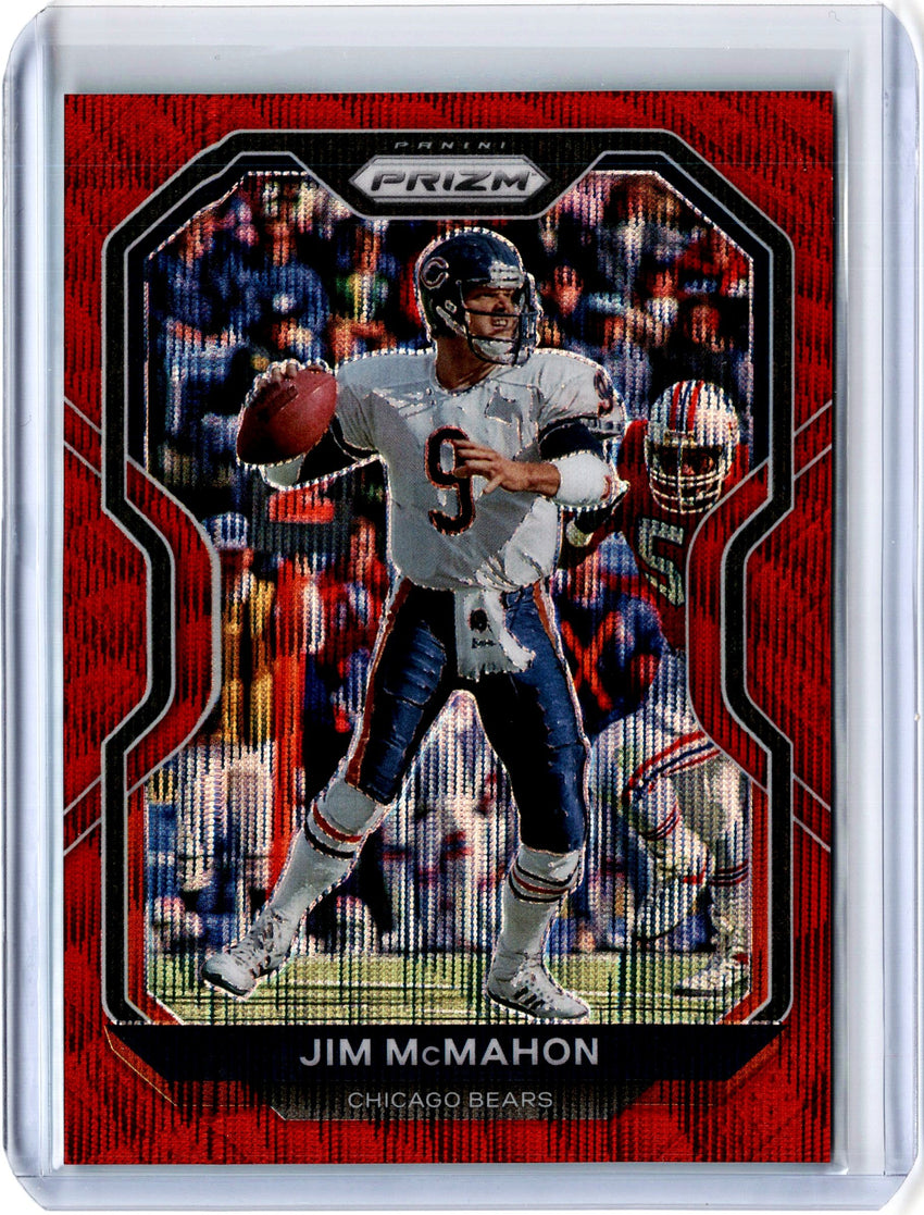 2020 Prizm Football JIM MCMAHON Red Wave Prizm 64/149-Cherry Collectables