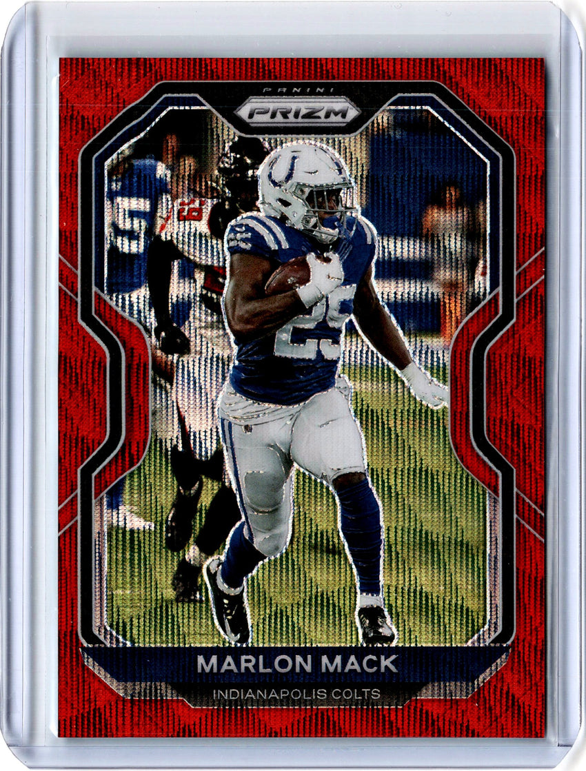 2020 Prizm Football MARLON MACK Red Wave Prizm 12/149-Cherry Collectables