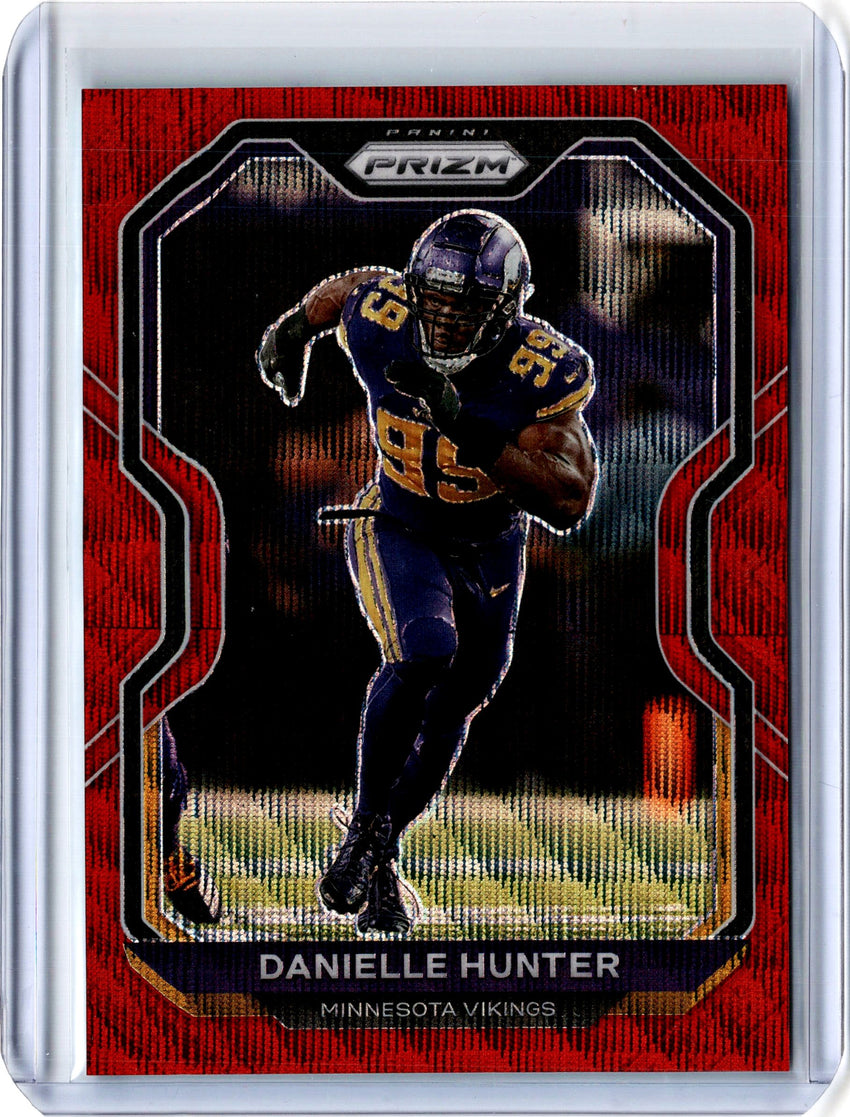 2020 Prizm Football DANIELLE HUNTER Red Wave Prizm 131/149-Cherry Collectables