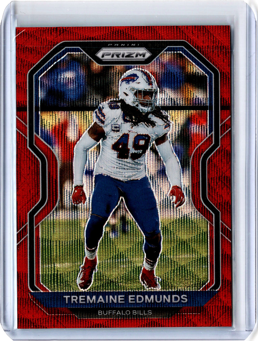 2020 Prizm Football TREMAINE EDMUNDS Red Wave Prizm 80/149-Cherry Collectables
