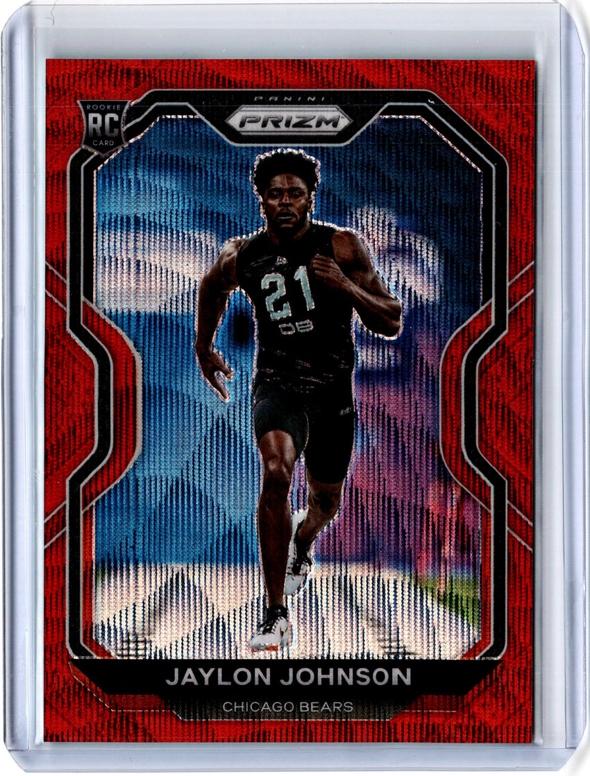 2020 Prizm Football JAYLON JOHNSON Red Wave Rookie Prizm 40/149-Cherry Collectables