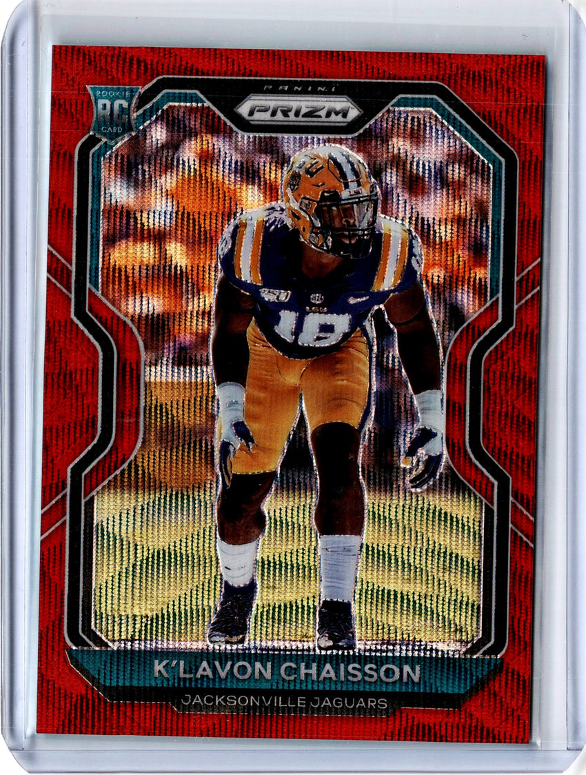 2020 Prizm Football K'LAVON CHAISSON Red Wave Rookie Prizm 12/149-Cherry Collectables