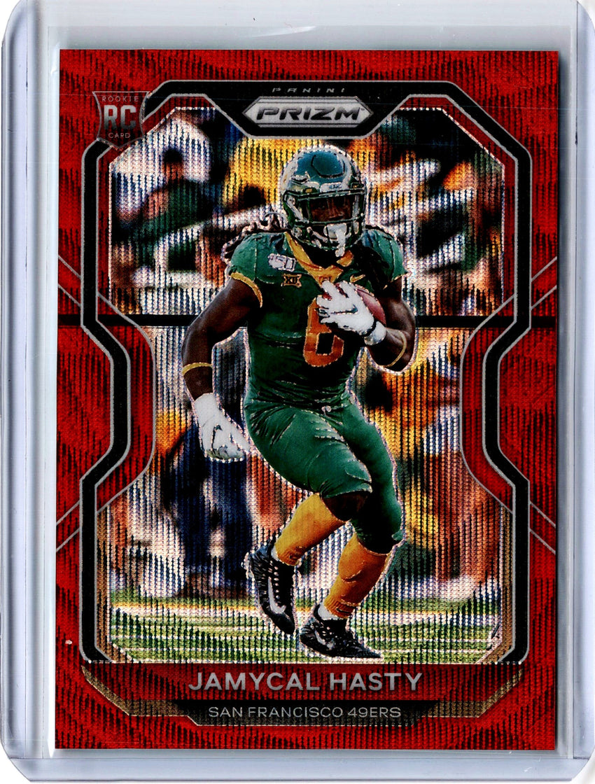 2020 Prizm Football JAMYCAL HASTY Red Wave Rookie Prizm 112/149-Cherry Collectables