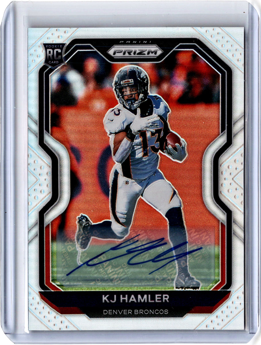 2020 Prizm Football KJ HAMLER Rookie Auto Silver Prizm #315-Cherry Collectables