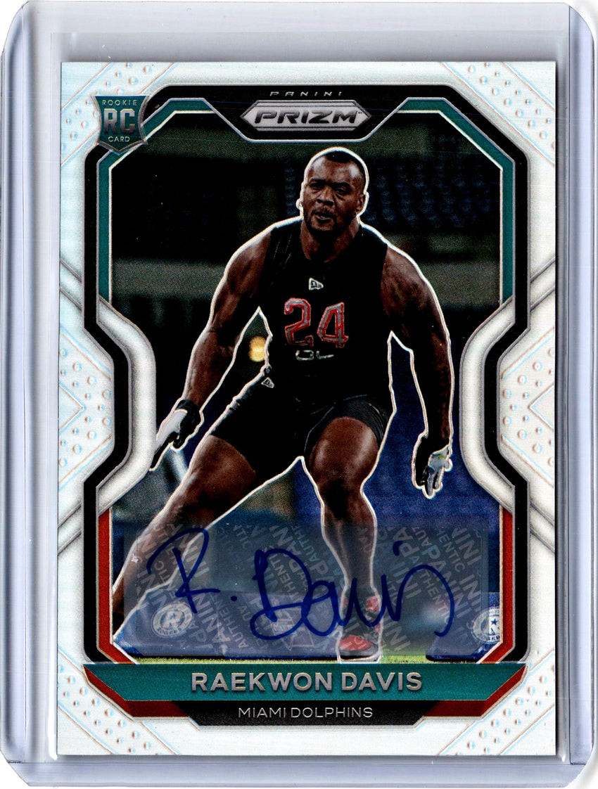 2020 Prizm Football RAEKWON DAVIS Rookie Auto Silver Prizm #341-Cherry Collectables