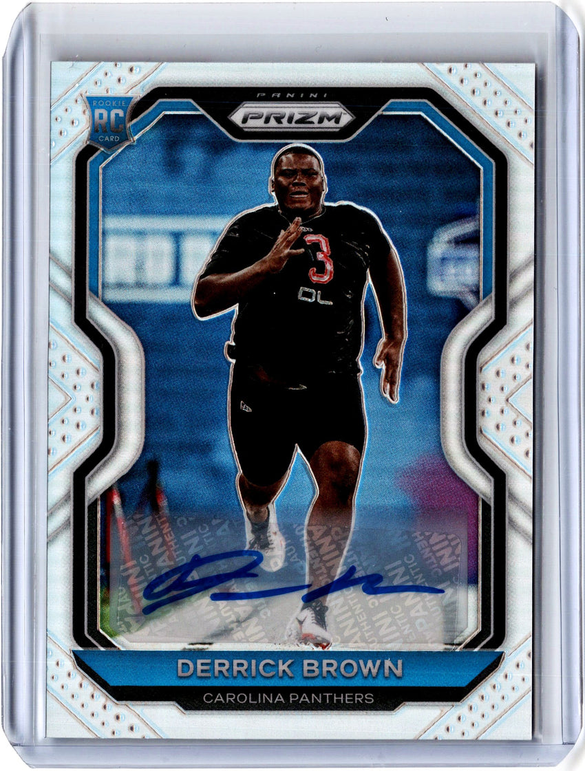 2020 Prizm Football DERRICK BROWN Rookie Auto Silver Prizm #365-Cherry Collectables