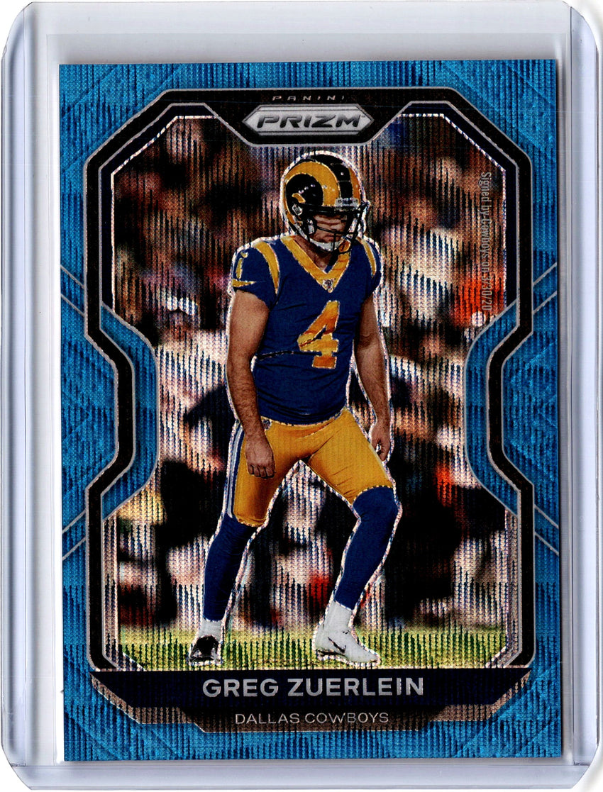 2020 Prizm Football GREG ZUERLEIN Blue Wave Prizm 172/199-Cherry Collectables