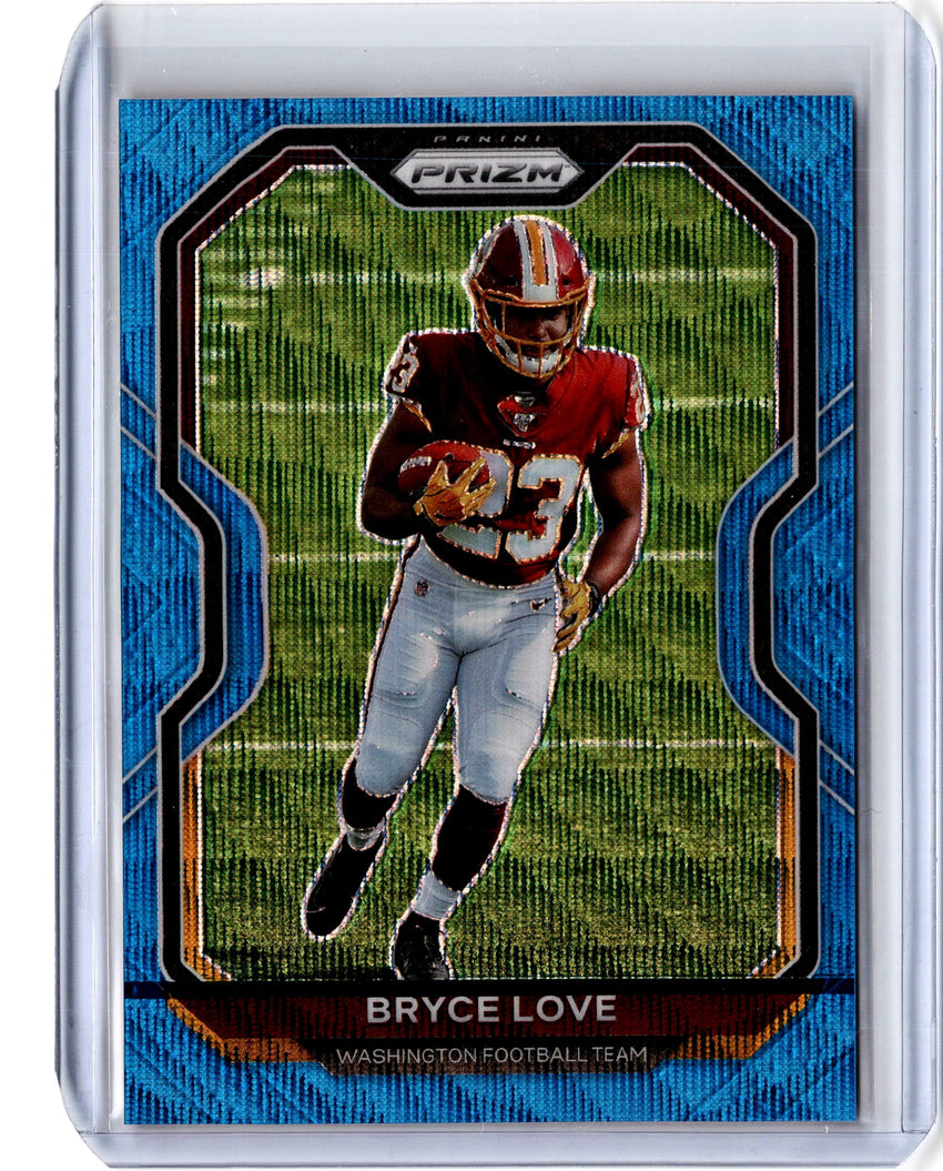 2020 Prizm Football BRYCE LOVE Blue Wave Prizm 60/199-Cherry Collectables