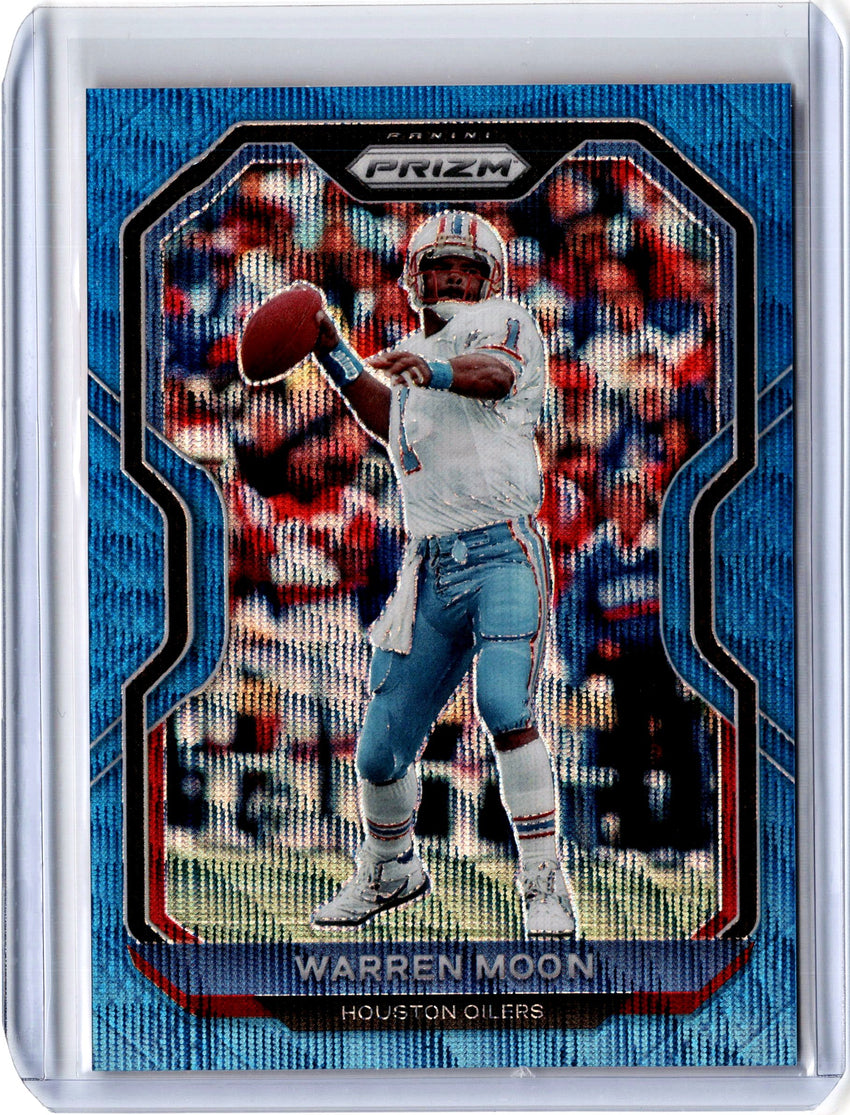 2020 Prizm Football WARREN MOON Blue Wave Prizm 53/199-Cherry Collectables
