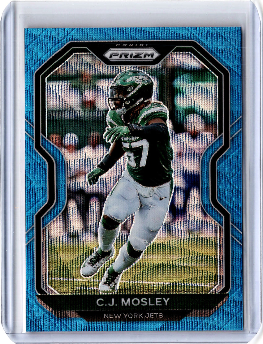 2020 Prizm Football C.J. MOSLEY Blue Wave Prizm 123/199-Cherry Collectables
