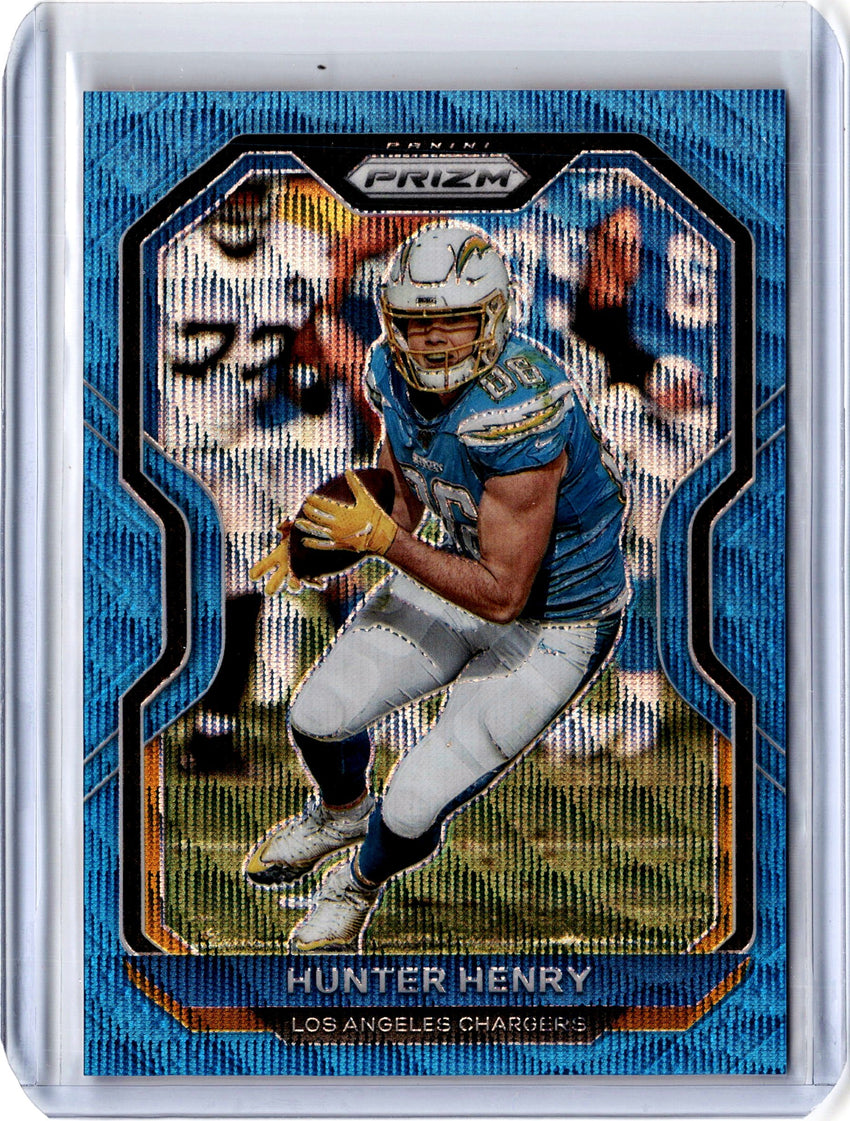 2020 Prizm Football HUNTER HENRY Blue Wave Prizm 12/199-Cherry Collectables