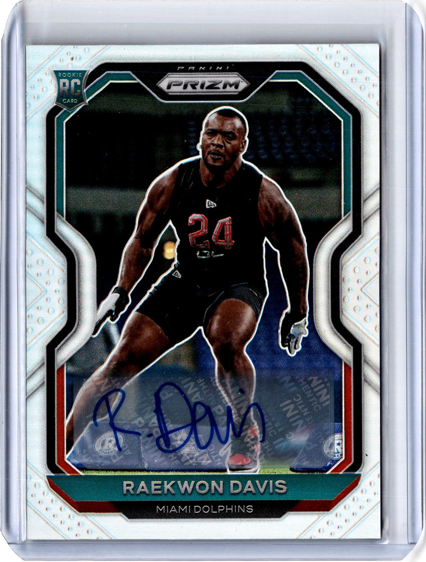 2020 Prizm Football RAEKWON DAVIS Rookie Auto Silver Prizm #341 (B)-Cherry Collectables