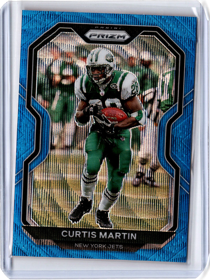 2020 Prizm Football CURTIS MARTIN Blue Wave Prizm 112/199-Cherry Collectables