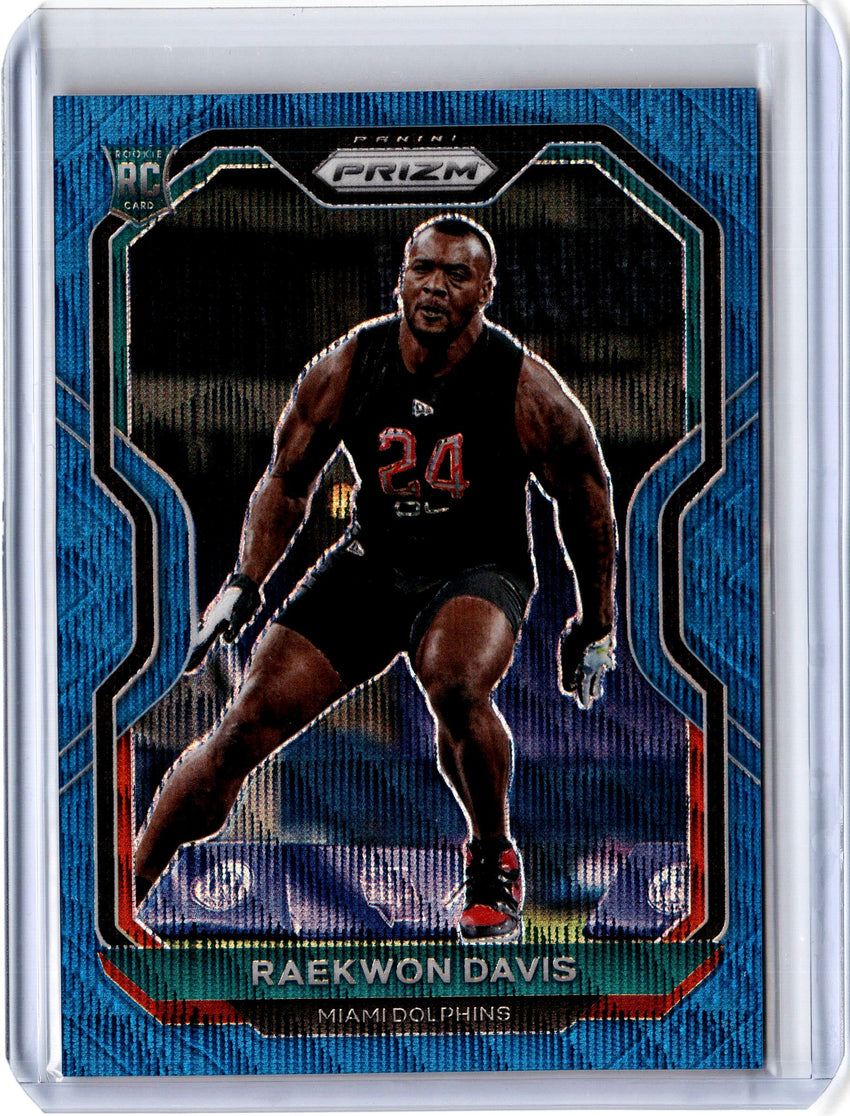 2020 Prizm Football RAEKWON DAVIS Blue Wave Rookie Prizm 102/199-Cherry Collectables