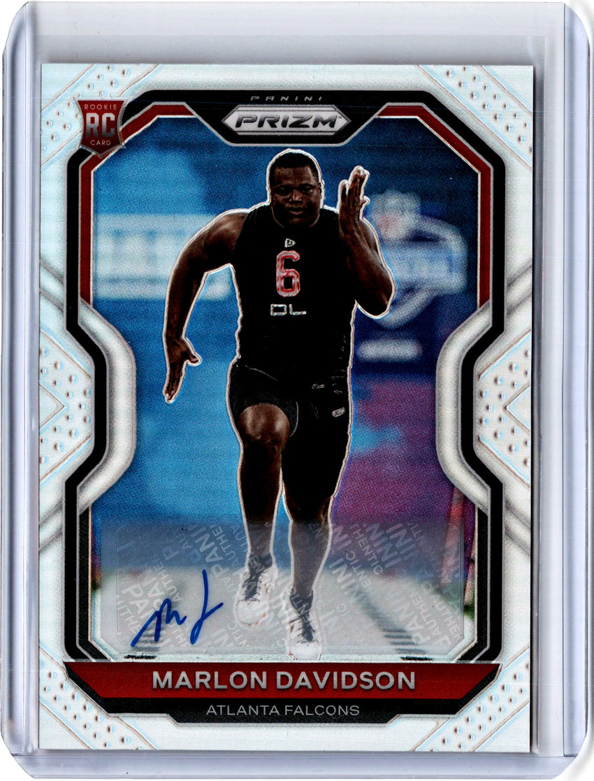 2020 Prizm Football MARLON DAVIDSON Rookie Auto Silver Prizm #347-Cherry Collectables