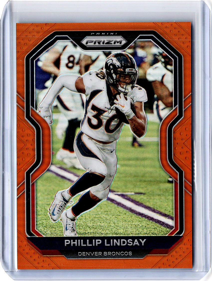 2020 Prizm Football PHILLIP LINDSAY Orange Prizm 67/249-Cherry Collectables