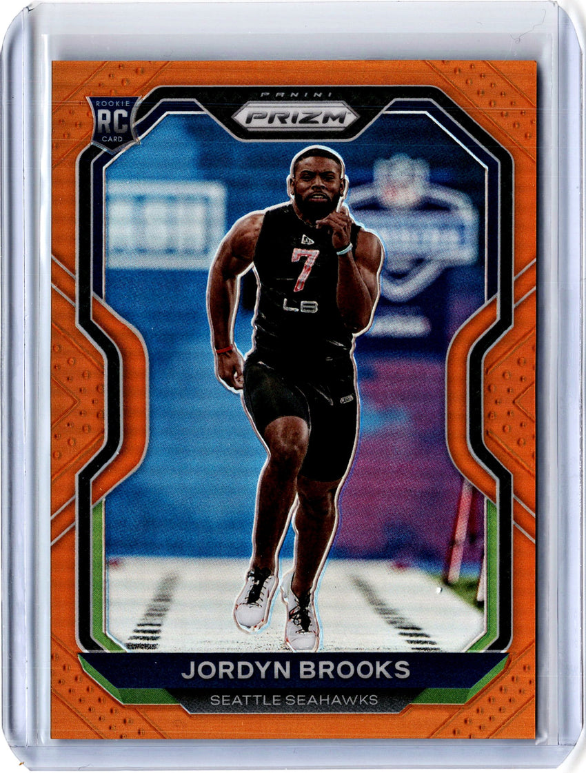 2020 Prizm Football JORDYN BROOKS Orange Rookie Prizm 177/249-Cherry Collectables