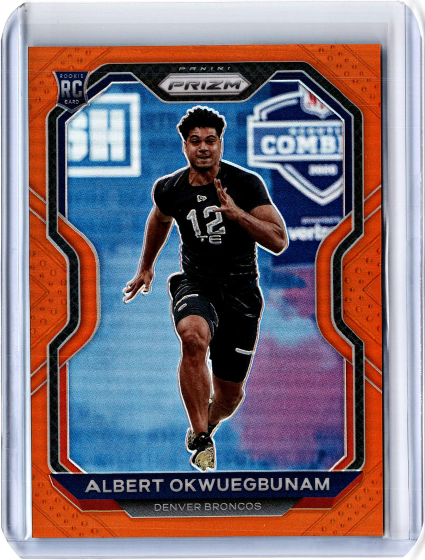 2020 Prizm Football ALBERT OKWUEGBUNAM Orange Rookie Prizm 33/249-Cherry Collectables