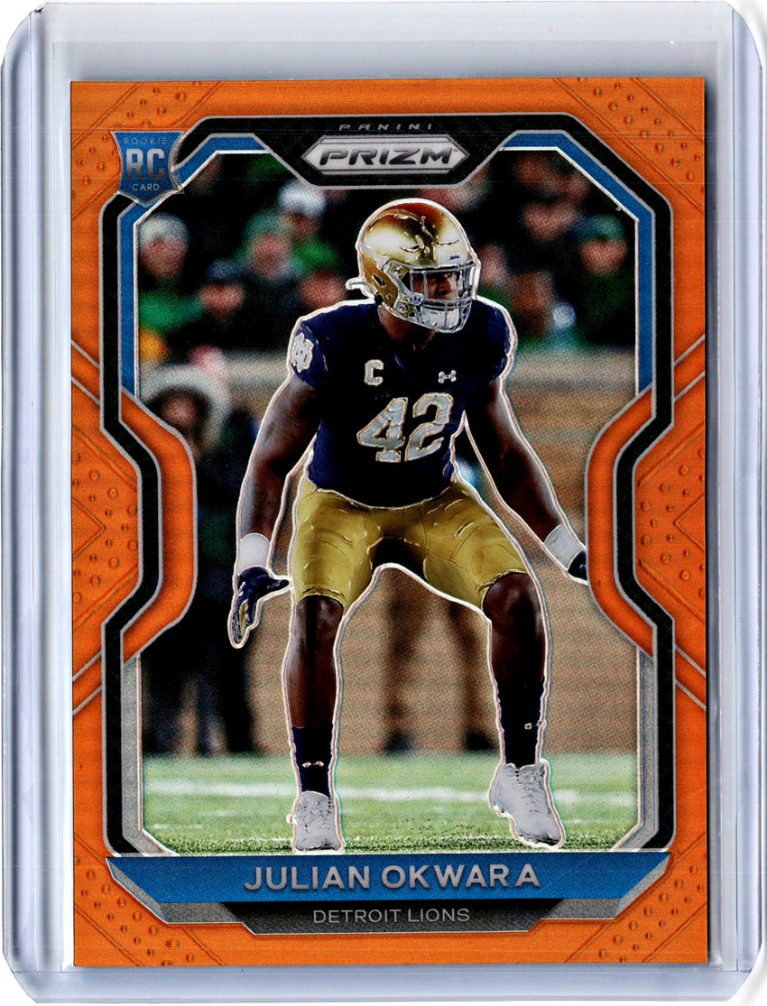 2020 Prizm Football JULIAN OKWARA Orange Rookie Prizm 202/249-Cherry Collectables