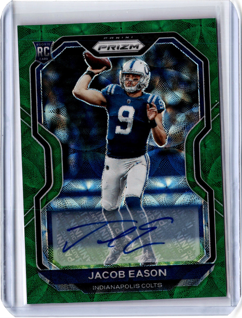 2020 Prizm Football JACOB EASON Rookie Auto Green Scope 21/75-Cherry Collectables