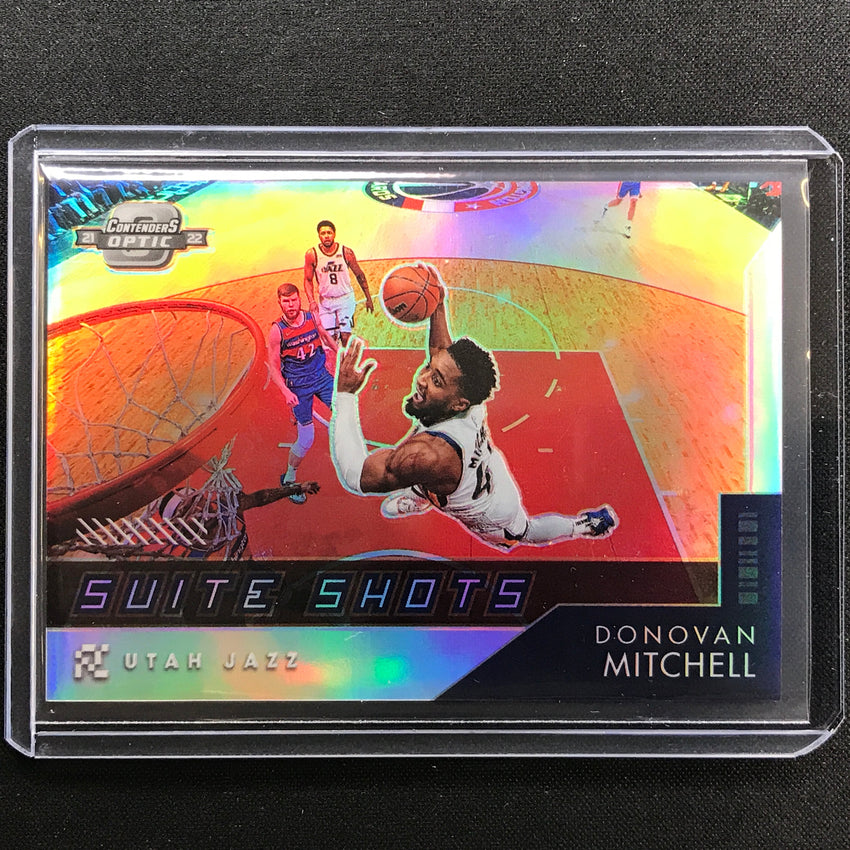 2021-22 Contenders Optic Donovan Mitchell Suite Shots Silver Prizm No 6