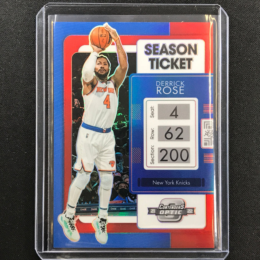 2021-22 Contenders Optic DERRICK ROSE Season Ticket Red #12