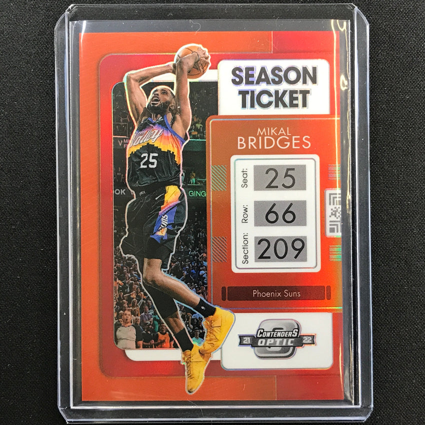 2021-22 Contenders Optic MIKAL BRIDGES Season Ticket Red #34