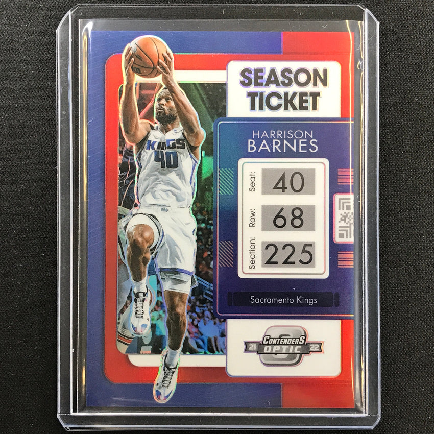 2021-22 Contenders Optic HARRISON BARNES Season Ticket Red #37