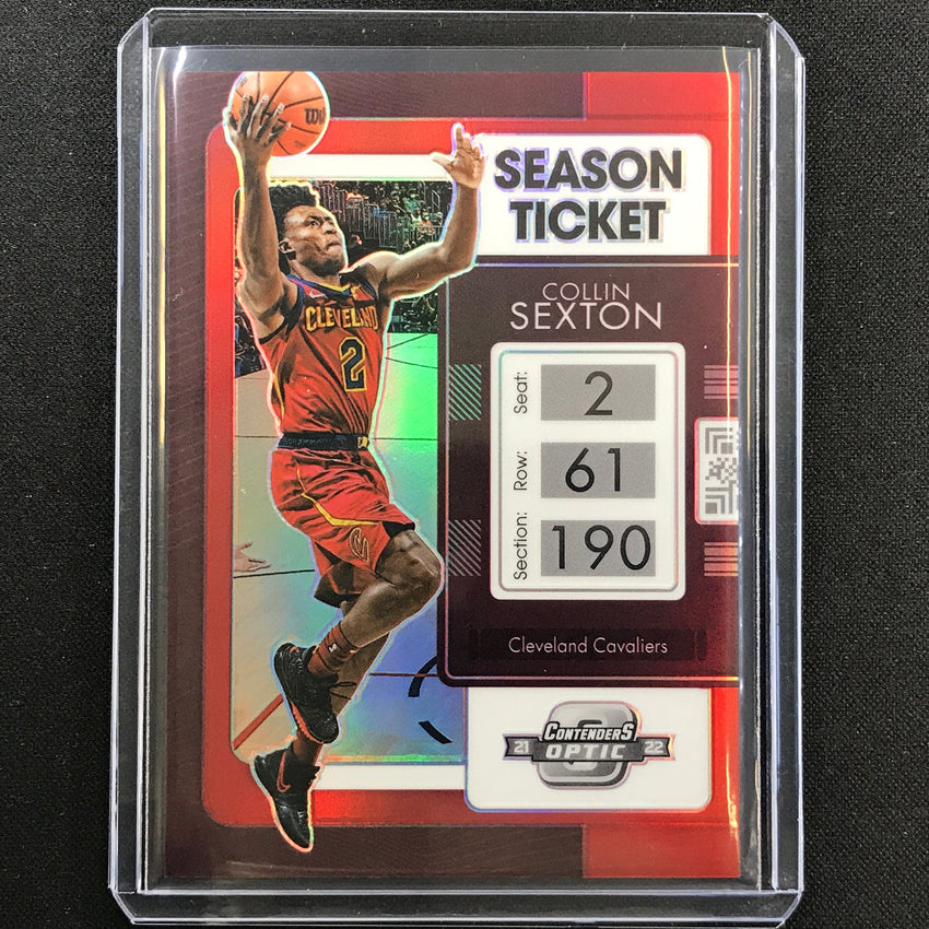 2021-22 Contenders Optic COLLIN SEXTON Season Ticket Red #44