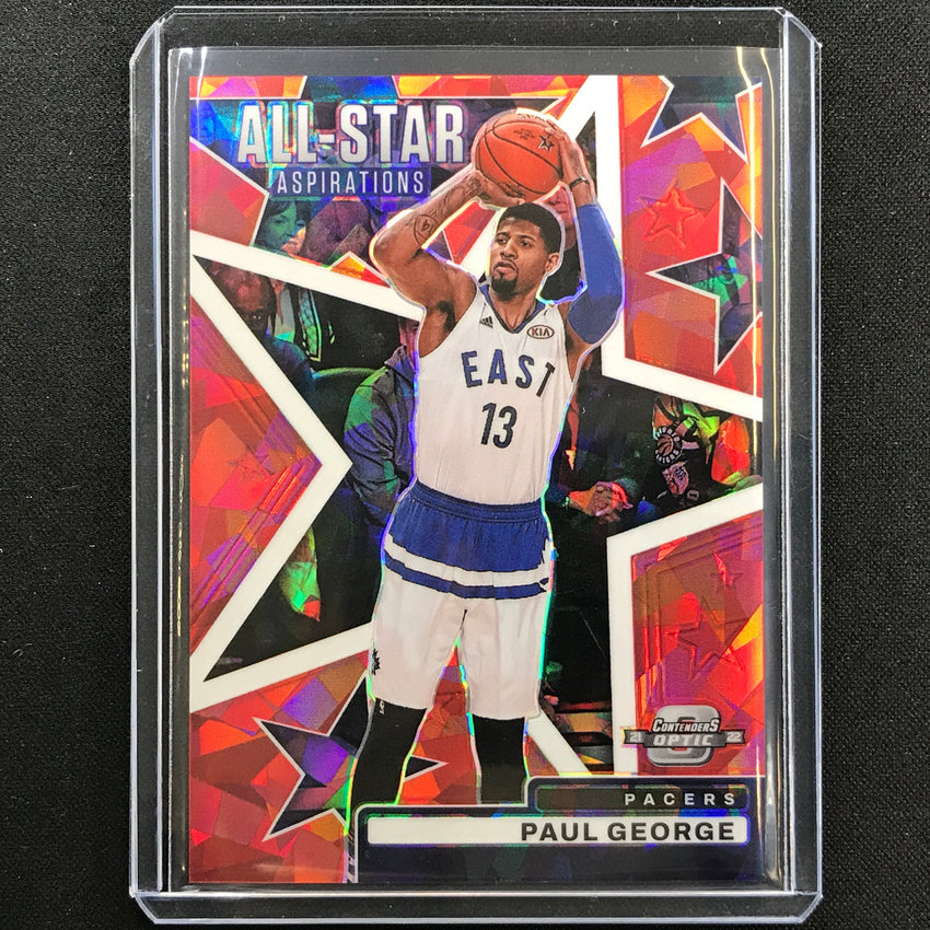 2021-22 Contenders Optic PAUL GEORGE All-Star Aspirations Red Cracked Ice #23