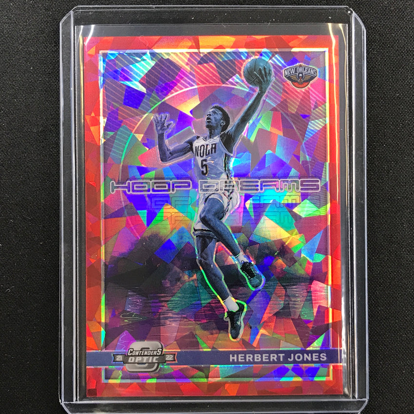 2021-22 Contenders Optic Herbert Jones Hoops Dreams Rookie Red Cracked Ice No 21