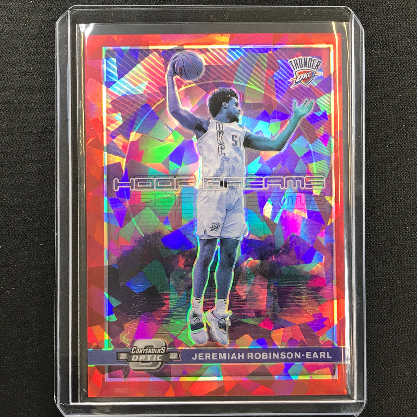 2021-22 Contenders Optic JEREMIAH ROBINSON-EARL Hoops Dreams Rookie Red Ice #24
