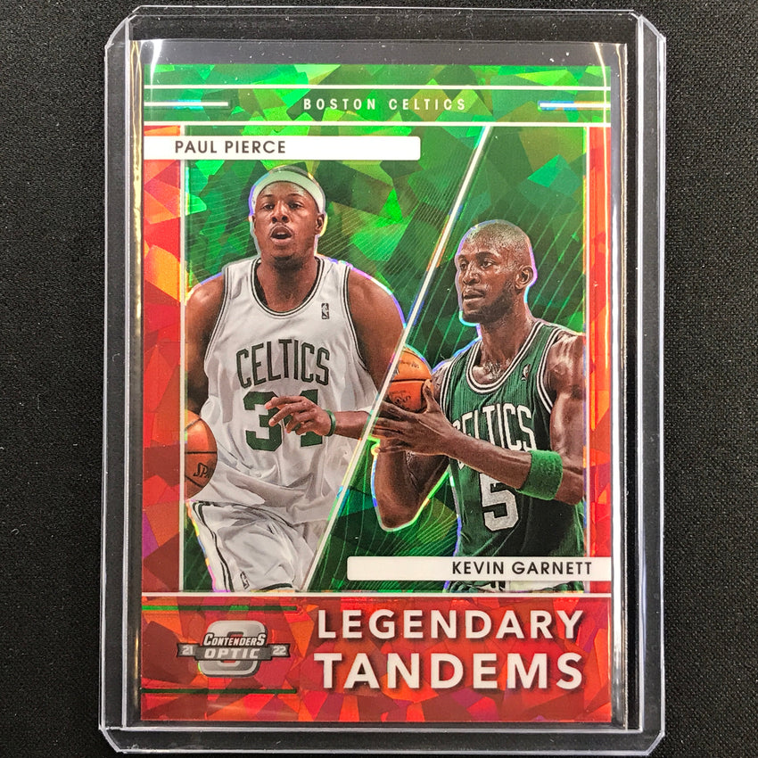 2021-22 Contenders Optic Paul Pierce Kevin Garnett Legendary Tandems Red Ice No 13