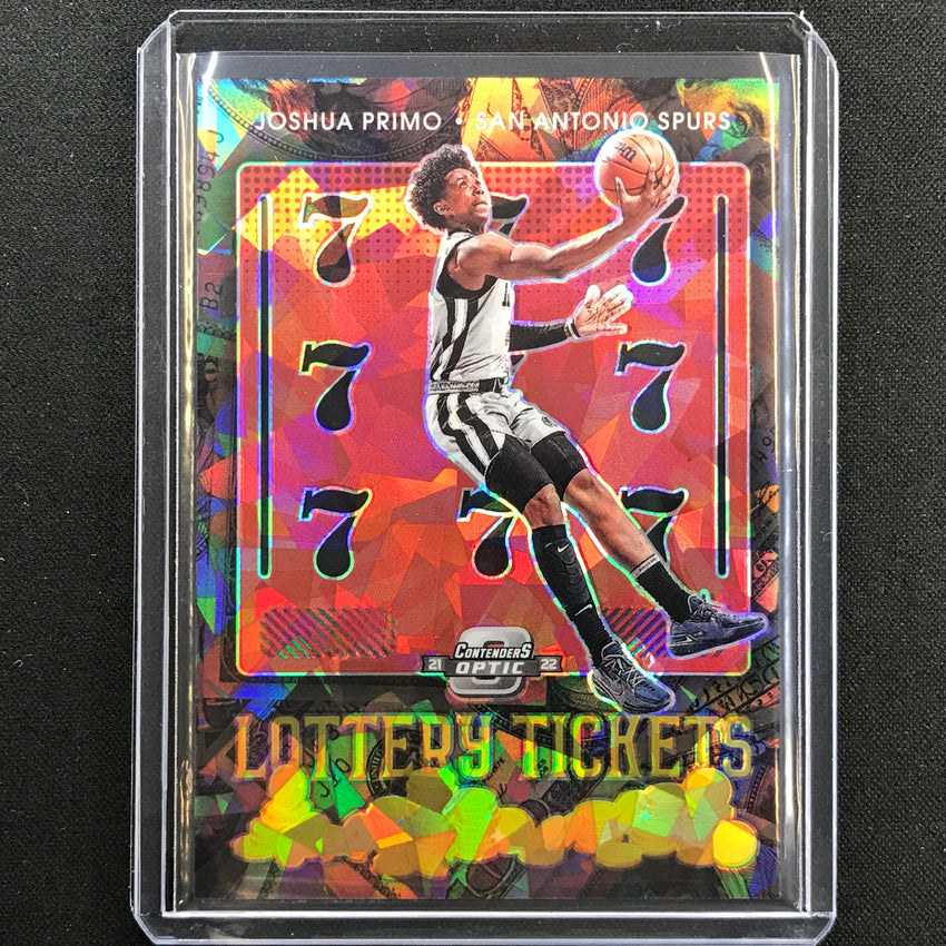2021-22 Contenders Optic JOSHUA PRIMO Lottery Tickets Rookie Red Cracked Ice #12