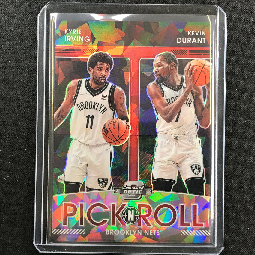 2021-22 Contenders Optic Kevin Durant Kyrie Irving Pick N Roll Red Cracked Ice 8