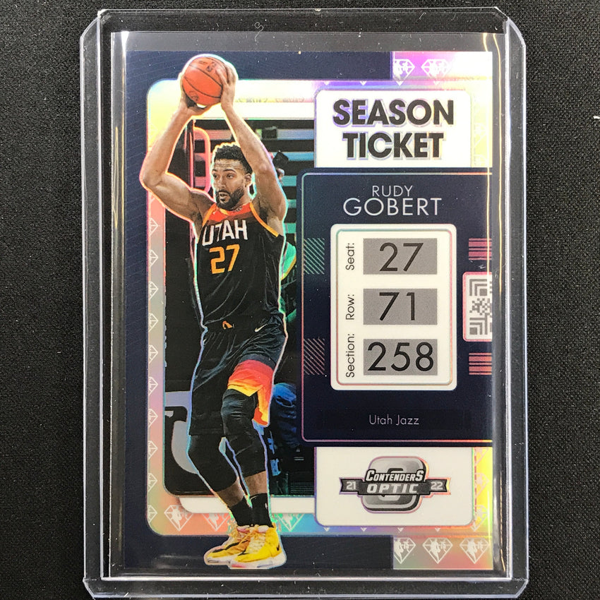 2021-22 Contenders Optic RUDY GOBERT Season Ticket 75th Anniversary SP #84