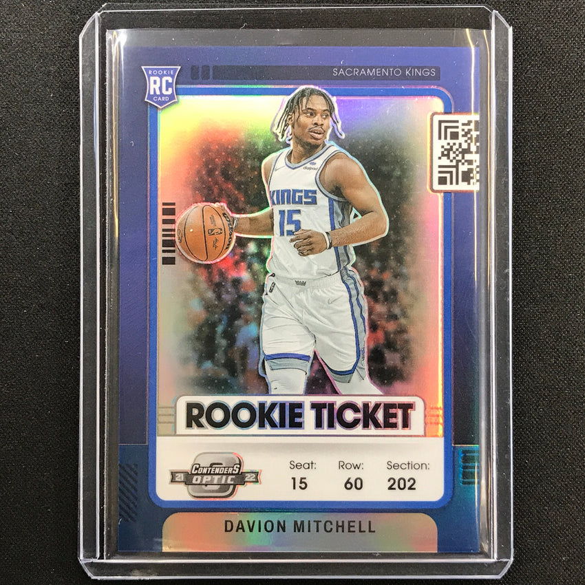 2021-22 Contenders Optic Davion Mitchell Rookie Ticket Blue 64/99
