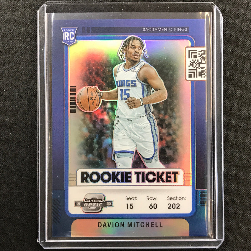 2021-22 Contenders Optic Davion Mitchell Rookie Ticket Blue 39/99