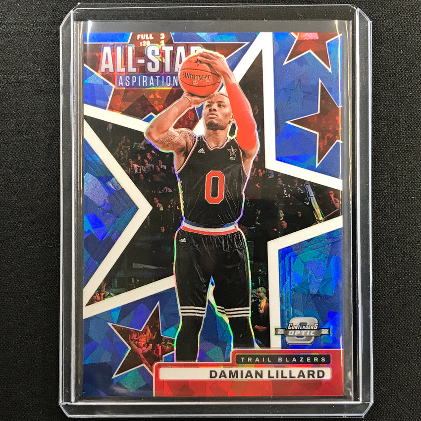 2021-22 Contenders Optic Damian Lillard All-star Aspirations Blue Ice 47/75